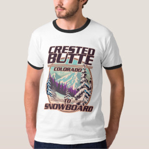 Crested Butte Colorado Snowboarden logo T-shirt