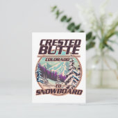 Crested Butte Colorado Snowboarden logo Uitnodiging Briefkaart (Staand voorkant)