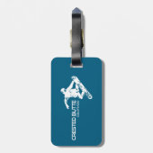 Crested Butte Colorado Snowboarder Bagagelabel (Achterkant verticaal)