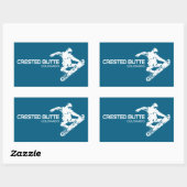 Crested Butte Colorado Snowboarder Rechthoekige Sticker (Vel)