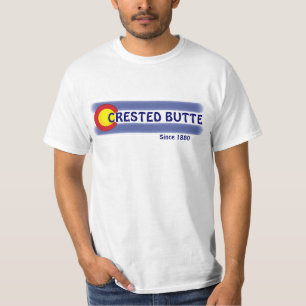 Crested Butte Colorado t-shirt lokale waarde vlag