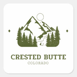 Crested Butte - Colorado Vierkante Sticker