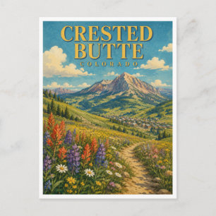 Crested Butte Colorado Wilde Bloemen GeoSaga Briefkaart