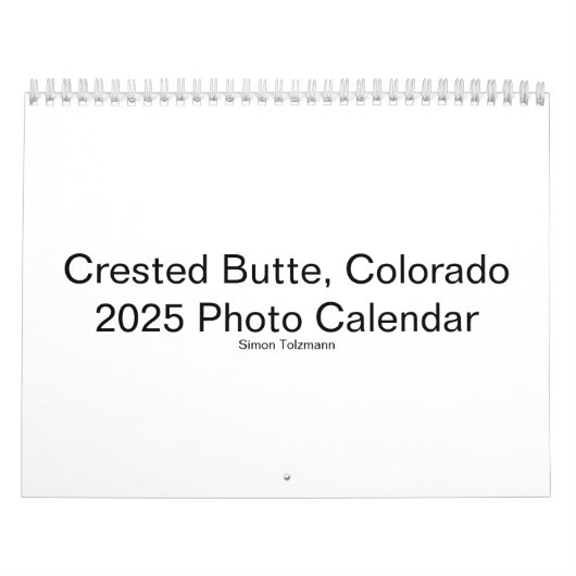 Crested Butte fotokalender - 2025 Kalender (Hoes)