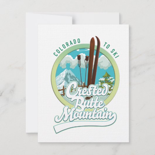 Crested Butte Mountain Colorado Ski logo (Voorkant)