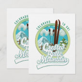 Crested Butte Mountain Colorado Ski logo (Voorkant / Achterkant)