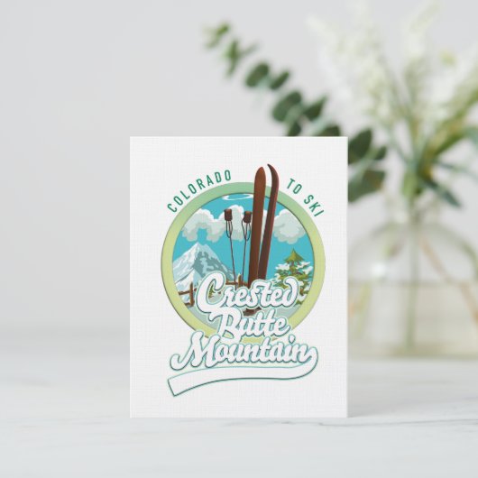 Crested Butte Mountain Colorado Ski logo (Staand voorkant)