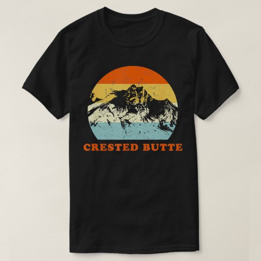 Crested Butte Mountain Lovers Throwback T-shirt (Design voorkant)