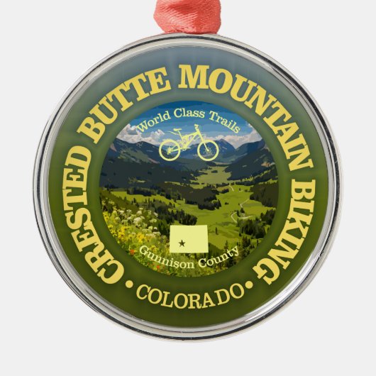 Crested Butte (MTB) Metalen Ornament (Voorkant)