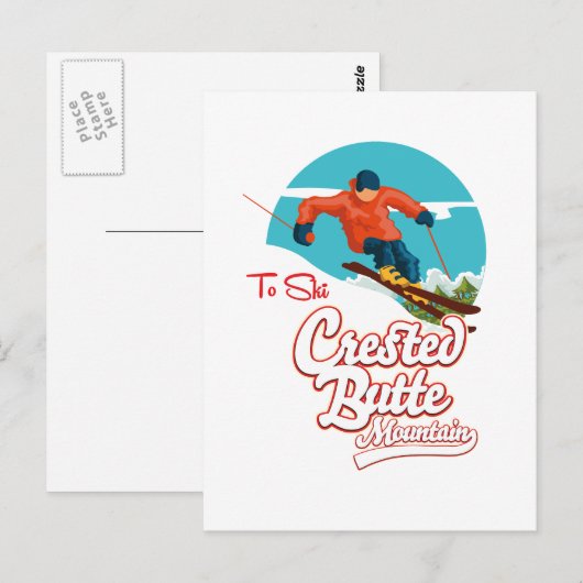 Crested Butte om te skiën Briefkaart (Voorkant / Achterkant)
