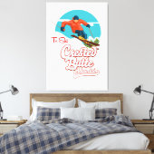 Crested Butte om te skiën Canvas Afdruk (Insitu (Slaapkamer))