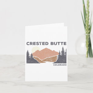  Crested Butte Retro Colorado Hiking Souven Kaart