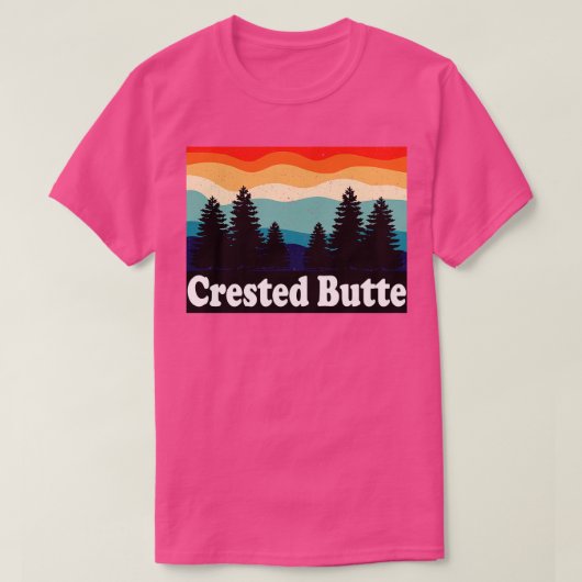 Crested Butte Retro T-shirt (Design voorkant)