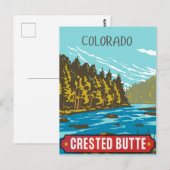 Crested Butte Rocky Mountains Colorado Briefkaart (Voorkant / Achterkant)