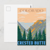 Crested Butte Rocky Mountains Colorado Briefkaart (Voorkant / Achterkant)