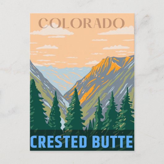 Crested Butte Rocky Mountains Colorado Briefkaart (Voorkant)