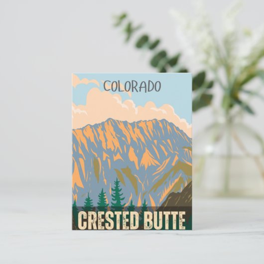Crested Butte rotsachtige bergen colorado geschenk Briefkaart (Staand voorkant)