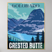Crested Butte rotsachtige bergen colorado geschenk Poster (Voorkant)