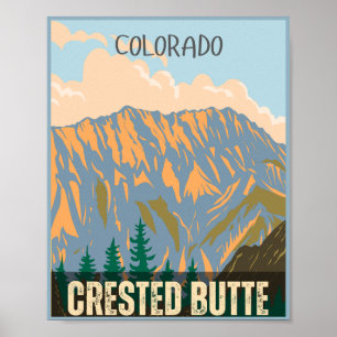 Crested Butte rotsachtige bergen colorado geschenk Poster