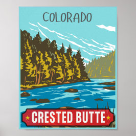 Crested Butte rotsachtige bergen colorado geschenk Poster