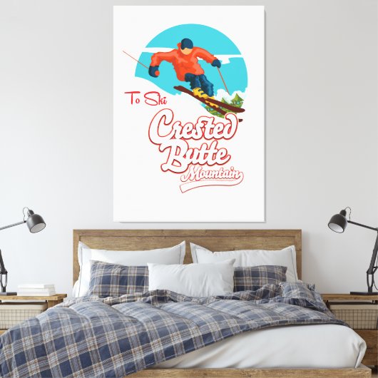 Crested Butte to ski Canvas Afdruk (Insitu (Slaapkamer))