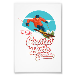 Crested Butte to ski Foto Afdruk