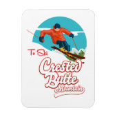 Crested Butte to ski Magneet (Verticaal)