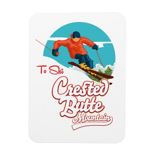 Crested Butte to ski Magneet (Verticaal)