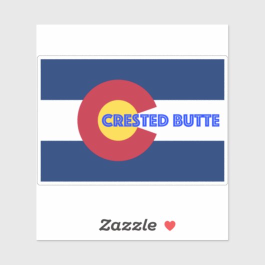 Crested Butte-vlag Sticker (Vel)