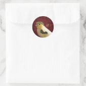 Crested Canary Ronde Sticker (Tas)