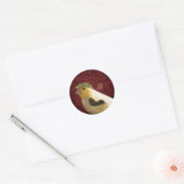 Crested Canary Ronde Sticker (Envelop)