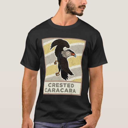 Crested caracara birds biologist ornithologist bir t-shirt (Voorkant)