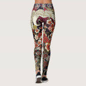 Crested Crane Blossom Leggings (Achterkant)