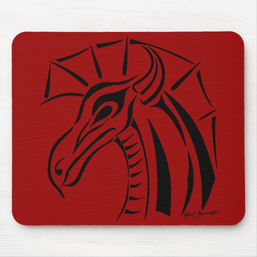 Crested Dragon Mousepad Muismat (Voorkant)