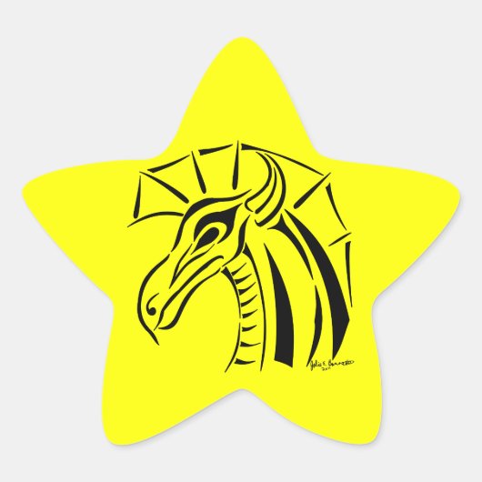 Crested Dragon Sticker Star (Voorkant)