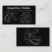 Crested Dragon (zilver) Visitekaartje (Voorkant / Achterkant)