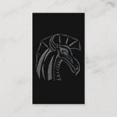 Crested Dragon (zilver) Visitekaartje (Achterkant)