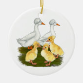 Crested Duck Family Keramisch Ornament (Voorkant)