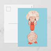 CRESTED DUCK FEESTDAGENKAART (Voorkant / Achterkant)