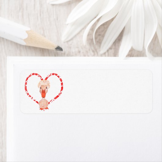 CRESTED DUCK HEART ETIKET (Insitu)