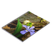 Crested Dwarf Iris blue paarse witte bloem Notitieboek (Linkerzijde)