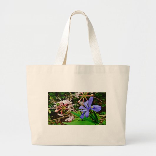 Crested Dwarf Iris Grote Tote Bag (Voorkant)