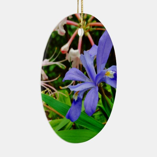 Crested Dwarf Iris Keramisch Ornament (Rechts)