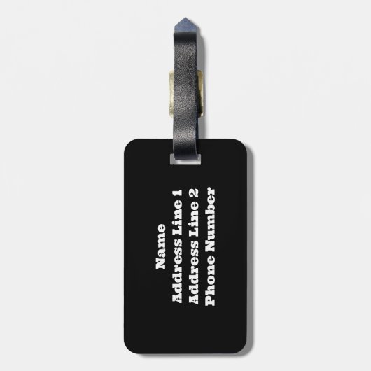 Crested Gecko Bagagelabel (Achterkant verticaal)