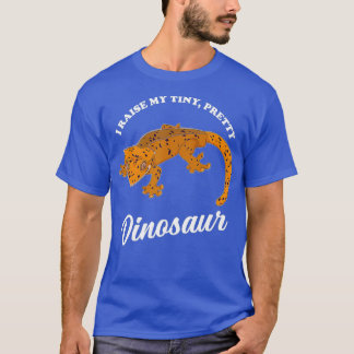 Crested Gecko Ik voed kleine dinosaurus reptiel T-shirt