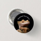Crested Gecko Lizard op zwart Ronde Button 3,2 Cm (Voorkant /achterkant)