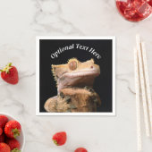 Crested Gecko Lizard op zwart Servet (Insitu)