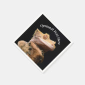 Crested Gecko Lizard op zwart Servet (Hoek)