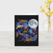 Crested Gecko Moon Retro Reptile Mom Dad Breeder L Kaart (Gele Bloem)