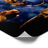 Crested Gecko Moon Retro Reptile Mom Dad Breeder L Poster (Hoek)